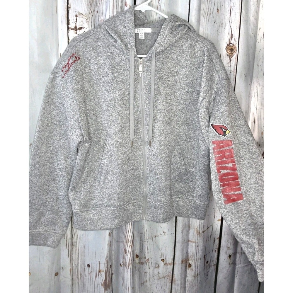 Rare Women's Embroidered Arizona Cardinals Gray Sweater sz  XL NFL Football Gear